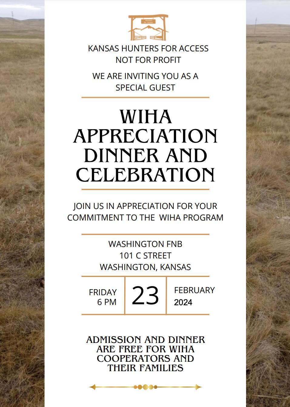 WIHA Appreciation Dinner and Celebration